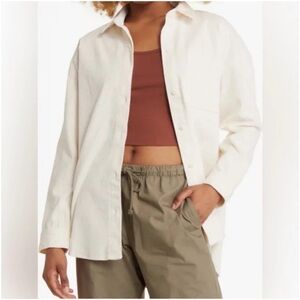 White corduroy button down